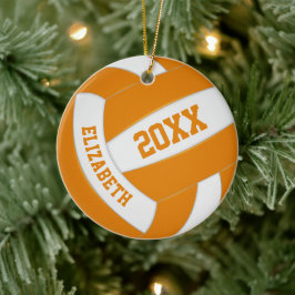 oranje wit team keepomwille volleyball keramisch ornament