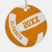 oranje wit team keepomwille volleyball keramisch ornament (Voorkant)