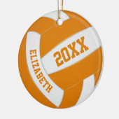 oranje wit team keepomwille volleyball keramisch ornament (Links)