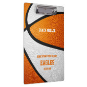 oranje wit team kleuren basketbalcoach klembord (Rechts)