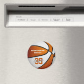 oranje wit team kleuren jongens basketbal magneet (Insitu (Vaatwasser))