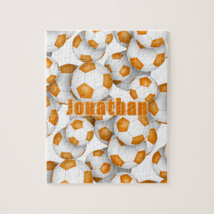 oranje wit team kleuren kinder voetbal legpuzzel