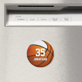 oranje wit team kleuren realistische basketbal magneet (Insitu (Vaatwasser))