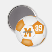 oranje wit team van de Aangepaste voetbalkleuren p Magneet (Voorkant / Achterkant)