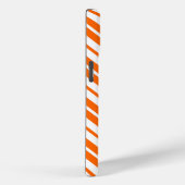 Oranje wit verticaal strepenpatroon Case-Mate iPhone case (Achterkant / Rechts)