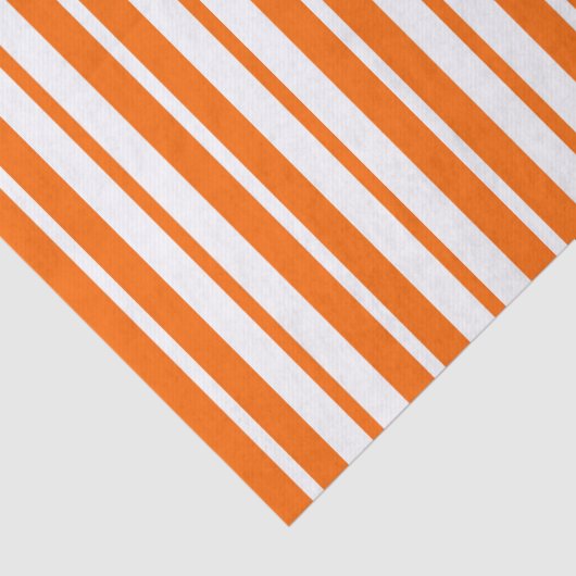 Oranje wit verticaal strepenpatroon tissuepapier (Detail)