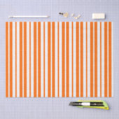 Oranje wit verticaal strepenpatroon tissuepapier (Craft)