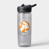 Oranje wit volleybal team kleuren atleet naam waterfles (Links)