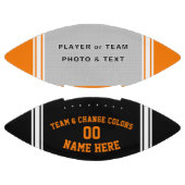 Oranje wit zwart of pas uw eigen Football aan (Panelen)