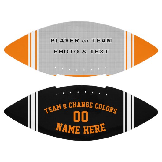 Oranje wit zwart of pas uw eigen Football aan (Panelen)