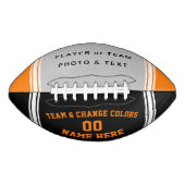 Oranje wit zwart of pas uw eigen Football aan (Voorkant)