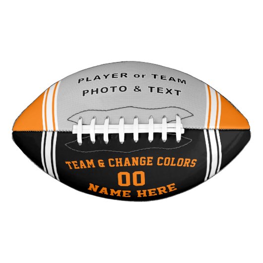 Oranje wit zwart of pas uw eigen Football aan (Voorkant)