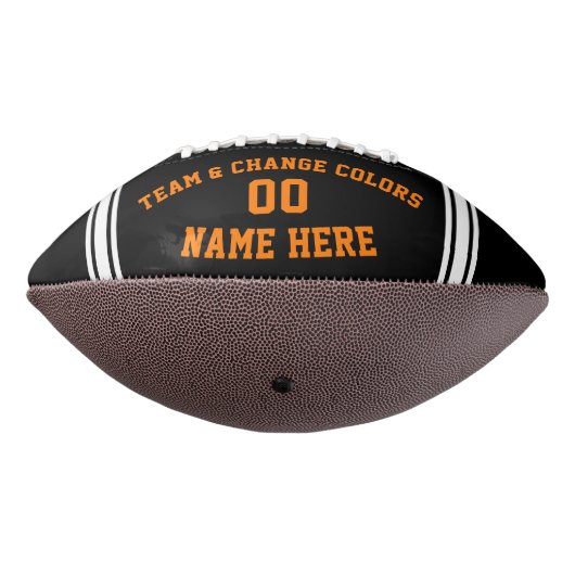 Oranje wit zwart of pas uw eigen Football aan (Gedraaid 270)