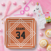 Oranje & witboek Sportthema Papier Bord (Feest)