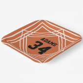 Oranje & witboek Sportthema Papier Bord (Gebogen)