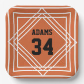 Oranje & witboek Sportthema Papier Bord (Voorkant)