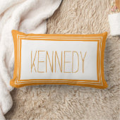 Oranje Witte Aangepaste Monogram Naam Keepomwille Kussen (Deken)