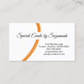 Oranje-witte aangepaste QR-code voor gebeurtenispl Visitekaartje (Achterkant)