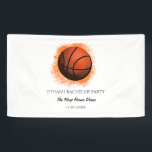 Oranje witte basketbal weekend feest - Kampioen Spandoek<br><div class="desc">Laat het feest beginnen met deze banner met een basketbalthema! Met een opvallend ontwerp met een witte achtergrond en levendige oranje basketbalaccenten, is deze banner ideaal voor het toevoegen van een vleugje opwinding aan elk evenement. Ideaal voor verjaardagen, vrijgezellenfeesten of sportbijeenkomsten, deze duurzame banner is ontworpen om een statement te...</div>