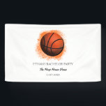 Oranje witte basketbal weekend feest - Kampioen Spandoek<br><div class="desc">Laat het feest beginnen met deze banner met een basketbalthema! Met een opvallend ontwerp met een witte achtergrond en levendige oranje basketbalaccenten, is deze banner ideaal voor het toevoegen van een vleugje opwinding aan elk evenement. Ideaal voor verjaardagen, vrijgezellenfeesten of sportbijeenkomsten, deze duurzame banner is ontworpen om een statement te...</div>