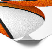 oranje witte basketballen verjaardagsfeestje welko poster (Hoek)