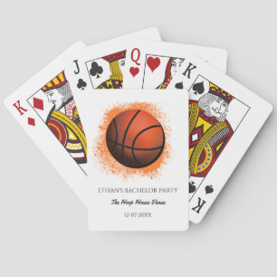 Oranje Witte basketbalspeler vrijgezellenfeest Pok Pokerkaarten