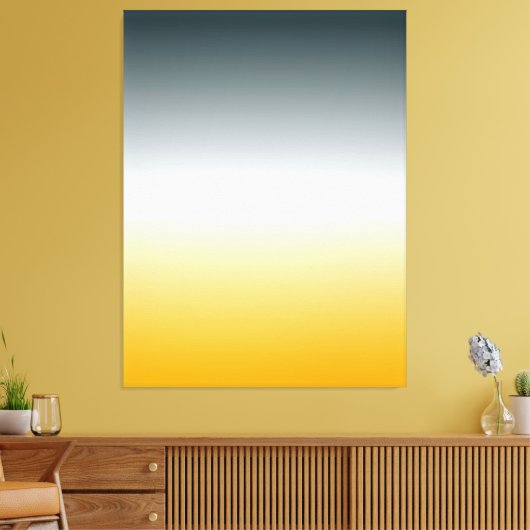 ORANJE WITTE BLUEGREEN Oorspronkelijk verloopcanva Canvas Afdruk (Insitu (Woonkamer))