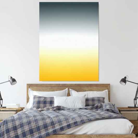 ORANJE WITTE BLUEGREEN Oorspronkelijk verloopcanva Canvas Afdruk (Insitu (Slaapkamer))