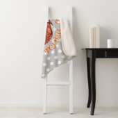 oranje witte boho basketbal, rechtbank mijn gelukk sherpa deken (In situ)