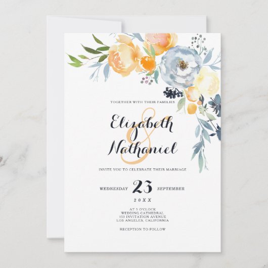 Oranje-witte bruinbloemigaard kaart (Voorkant)