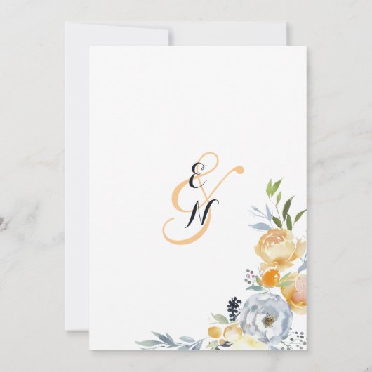 Oranje-witte bruinbloemigaard kaart (Achterkant)