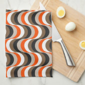 Oranje, witte, bruine retroflectoren Abstracte kun Theedoek (Quarter Fold)