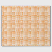 Oranje Witte Checker Abstract Patroon Cadeaupapier (Vlak)
