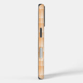 Oranje Witte Checker Abstract Patroon Case-Mate iPhone Case (Achterkant / Rechts)
