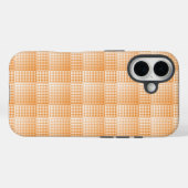 Oranje Witte Checker Abstract Patroon Case-Mate iPhone Case (Achterkant (horizontaal))