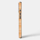 Oranje Witte Checker Abstract Patroon Case-Mate iPhone Case (Achterkant / Links)