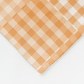 Oranje Witte Checker Abstract Patroon Fleece Deken (Hoek)
