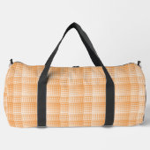 Oranje Witte Checker Abstract Patroon Groot Plunjezak (Voorkant)