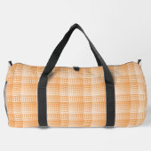 Oranje Witte Checker Abstract Patroon Groot Plunjezak (Achterkant)