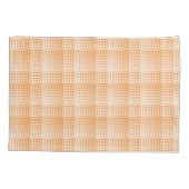 Oranje Witte Checker Abstract Patroon Kussensloop (Achterkant-Links)
