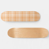 Oranje Witte Checker Abstract Patroon Persoonlijk Skateboard (Horizontaal)