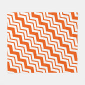 Oranje Witte Chevron Zigzag Patroon Ontwerp  Fleece Deken (Voorkant (Horizontaal))