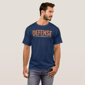 Oranje-witte denver kampioenschappen defensie-wijn t-shirt (Voorkant volledig)