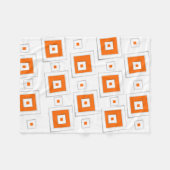 Oranje witte dop fleece deken (Voorkant (Horizontaal))