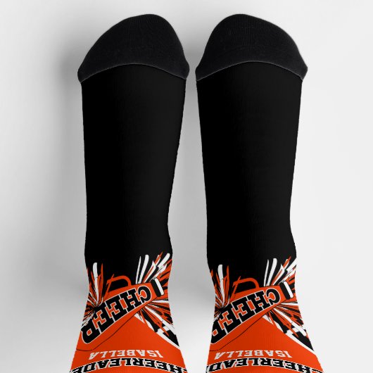 Oranje witte en zwarte kronkelsokken sokken (Top)