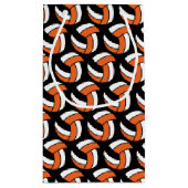 Oranje, witte en zwarte volleybal - Personaliseer Klein Cadeauzakje (Achterkant)