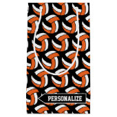 Oranje, witte en zwarte volleybal - Personaliseer Klein Cadeauzakje (Voorkant)