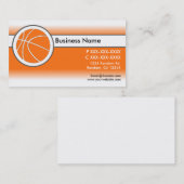 Oranje witte fade basketbal visitekaartjes (Voorkant / Achterkant)