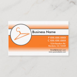 Oranje witte fade kleding hanger visitekaartjes