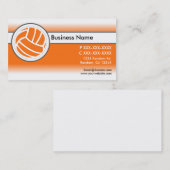 Oranje witte fade volleybal visitekaartjes (Voorkant / Achterkant)